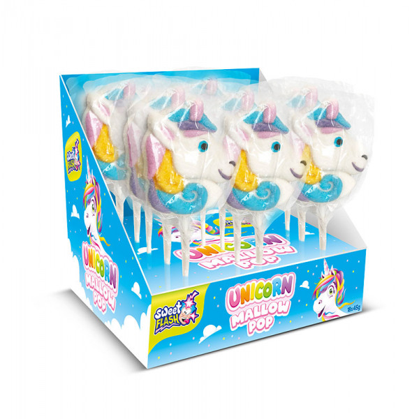 Γλειφιτζούρι Mallow Pop Μονόκερος 45g