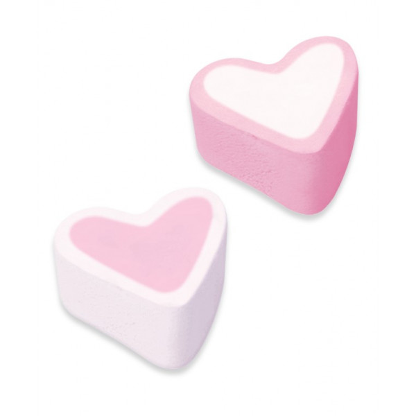 Καρδιά Marshmallow Ροζ Λευκή