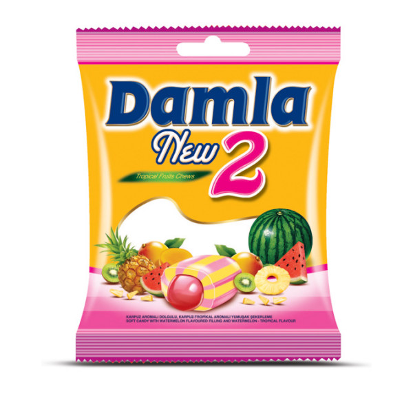 Καραμέλες Damla Καρπούζι-Τροπικά Φρούτα 90γρ.